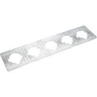 Рамка GUSI ELECTRIC Ugra 5-местная, цвет серебро С1150-004