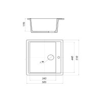 Кухонная мойка из искусственного гранита WISENT крем MW510-30/WGER013