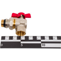 Шаровой угловой кран AV Engineering 1/2 PN40 с внутренней резьбой, бабочка, с уплотнительным кольцом AVE095012E