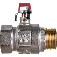 Шаровой кран AV Engineering 3/4 PN40 с внутренней-наружной резьбой, ручка AVE091034