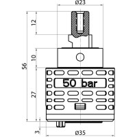 Керамический картридж Elghansa D=35 мм, 50 bar KL-35-500-Blister