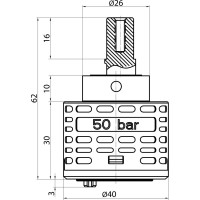 Картридж D=40 мм Elghansa керамический низкий 50 bar KL-40-500-Blister