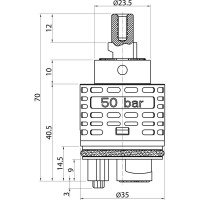 Картридж Elghansa D=35 мм керамический высокий 50 bar KH-35-500-Blister