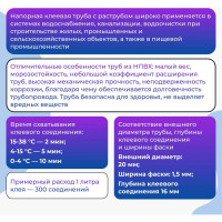 Напорная клеевая труба НПВХ (PVC-U) AQUAVIVA 20x1.5x3000 PN16 с раструбом AQV302015R 11521