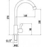 Смеситель на одну воду Fmark моно FS12210