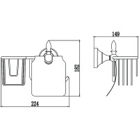Держатель для туалетной бумаги и освежителя Savol S-L06851B 24098