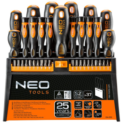 Набор отверток и насадок NEO Tools 37шт. 04-210