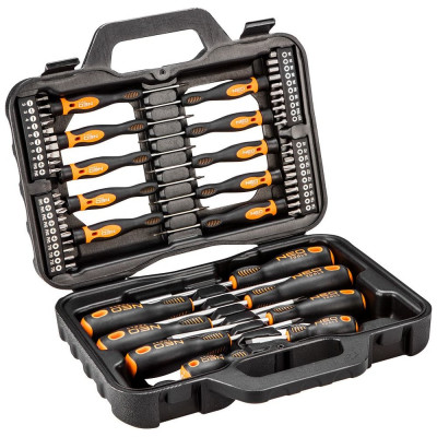 Набор отверток и насадок 58 штук NEO Tools сталь S2, Torx( T) PH SL  04-211