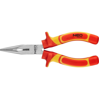 Плоскогубцы NEO Tools HEAVY DUTY удлиненные прямые, 180 мм, 1000 В, CrV, полированные 01-224
