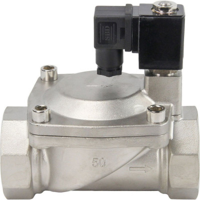 Клапан электромагнитный DN.ru VS2W-401E-PU-NC Ду50 Ру16 сталь, пилотный, EPDM, 24В DC D130-01538