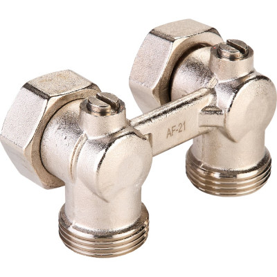 Узел нижнего подключения радиатора SANEXT Н-образный угловой R3/4 х G3/4 евроконус 4964