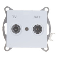 Механизм TV+ SAT розетки GUSI ELECTRIC Bravo, оконечной, СУ, белый С10TS1-001