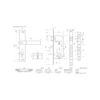 Врезной замок НОРА-М N107-70 Л графит 16705