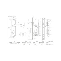 Врезной замок НОРА-М N23-70 Л хром 9320