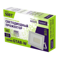 Светодиодный прожектор General Lighting Systems 50Вт 3550Лм 6500К Холодный белый свет IP65 Белый GTAB-50BT-IP65-6500-W 403127