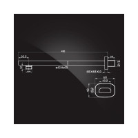 Кронштейн для верхнего душа Elghansa 400х40х15 мм, SoftLine CR-54-White