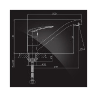 Однорычажный смеситель для кухни Elghansa с гибкой подводкой 56A0909