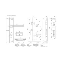Врезной замок НОРА-М N111-85 К хром 16291