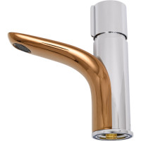 Смеситель для умывальника ARGOTECH GELIOS, хром/красное золото, d-33 41935