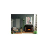 Портал Firelight Bricks Wood 30, камень темный, шпон венге НС-1287018