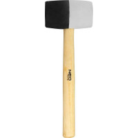 Резиновая киянка NEO Tools 63 мм, 680 г, черно-белая резина 25-068