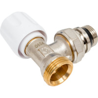 Радиаторный угловой вентиль MVI ручной регулировки с самоуплотняющимся кольцом 1/2" под евроконус TR.215.04