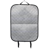 Накидка защитная REDMARK на спинку сиденья с органайзером (экокожа, ромб черный/белый) RM76008