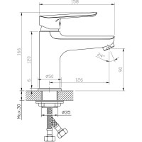 Смеситель для умывальника ESKO, Лагос/Lagos, хром, LG26