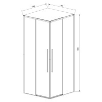 Душевой уголок VINCEA slim-n 1000x800, хром, стекло прозрачное VSS-4SN8010CL
