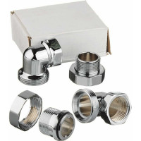Угловая американка Terma 3/4" в/н, хром, для полотенцесушителя, пара 01526 29195