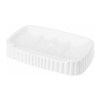 Мыльница Econova Velvet 138x87x25 мм (белый) 433239616