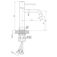 Смеситель для раковины Raiber Graceful черный RPB-001