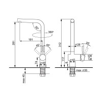 Смеситель для кухни ULGRAN Classic 307 терракот U-022-307