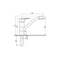 Кухонный смеситель ULGRAN Quartz темный серый UQ-010-09