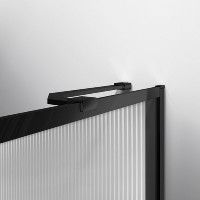 Душевая шторка на ванну VINCEA 700x1400, черный, стекло рифленое VSB-41700FLB