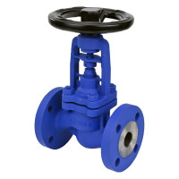 Клапан запорный сильфонный DN.ru 234F Ду25 Ру40 фланцевый, стальной со штурвалом D090-01621