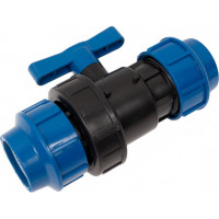 Компрессионный кран для ПЭ труб LAMMIN 40 Lm34101040040