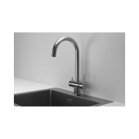 Смеситель для кухонной мойки GRANULA 7104, сталь сатин