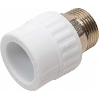 Переходная муфта Valfex с наружной резьбой 32x1" под ключ (60/15) белая 10135032