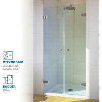 Дверь в душевую нишу GuteWetter gwmplxd002-6-07 85x190 см, профиль хром матовый, стекло бесцветное закаленное 6 мм 4698032771423