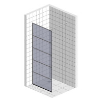 Душевая перегородка GuteWetter gwmpgl018ln 105x220 см, профиль черный матовый, стекло бесцветное закаленное 10 мм 4698031990412