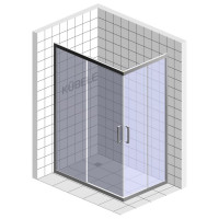 Душевой уголок GuteWetter gwmpkb019rc 100x95x200 см, профиль белый матовый, стекло бесцветное закаленное 6 мм 4698032704919