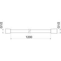 Шланг для душа AQUATEK 120 см ПВХ AQ2104CR 00000135453