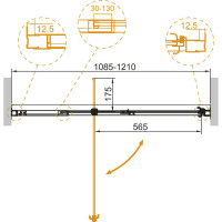 Душевая дверь Cezares VARIANTE-B-1-110/120-C-Cr