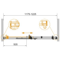 Душевая дверь с доводчиками Cezares STYLUS-SOFT-BF-1-120-C-Cr