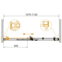 Душевая дверь с доводчиками Cezares STYLUS-SOFT-BF-1-110-C-Cr