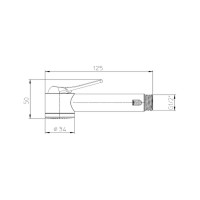 Лейка гигиеническая Bossini Apice чёрный матовый B00920.073