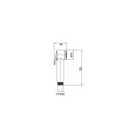 Лейка Bossini Paloma Com Ø 34 мм, гигиеническая с клапаном подачи, из ABS, цвет хром B00457.030