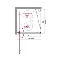 Душевой уголок BelBagno MARMI-A-1-80-C-Cr