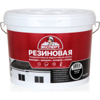 Краска резиновая ЭКСПЕРТ трещиностойкая черный RAL 9005 9 л 29845